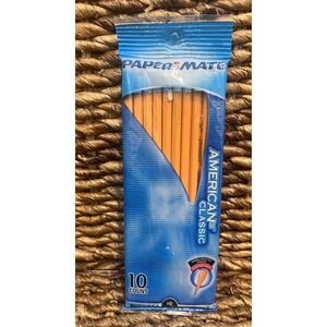 Vintage 2002 Paper Mate HB #2 American Classic Wood Pencils 10 Pack USA New NOS!